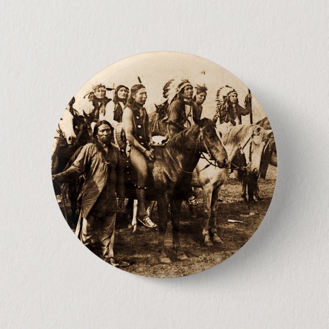 The Mighty Sioux 2 Inch Round Button (Front)