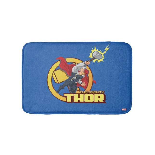 The Mighty Thor Character Graphic Bath Mat (Front)
