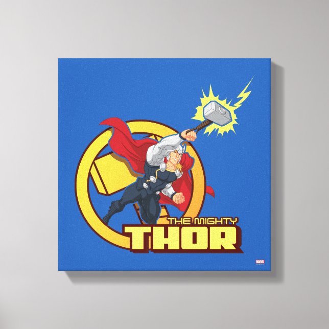 The Mighty Thor Character Graphic Canvas Print (Front)