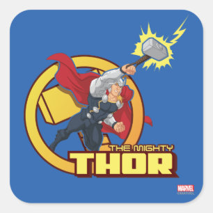 The Mighty Thor Character Graphic Square Sticker