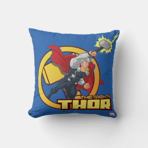 The Mighty Thor Character Graphic Throw Pillow