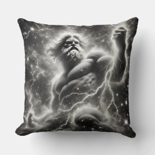 the mighty zeus throw pillow
