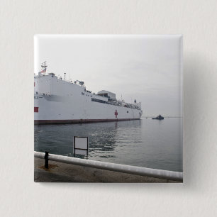 The Military Sealift Command hospital ship 2 Inch Square Button