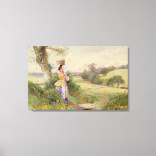 The Milkmaid, 1860 Canvas Print