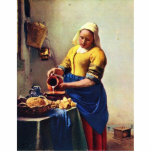 The Milkmaid [1]. By Johannes Vermeer Standing Photo Sculpture<br><div class="desc">The Milkmaid [1]. By Johannes Vermeer 
The Milkmaid [1]. is a work Of The Famous Artist,  Johannes Vermeer . Drawn around Ca. 1660 Using  Oil On Canvas Technique and is located now at Rijksmuseum Amsterdam .  
 
 Visit Our Store,  Zazzle.Com/Artcollection</div>