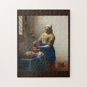 The Milkmaid by Johannes Vermeer, c. 1660 Jigsaw Puzzle
