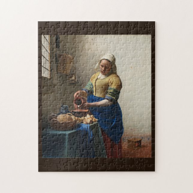The Milkmaid by Johannes Vermeer, c. 1660 Jigsaw Puzzle (Vertical)