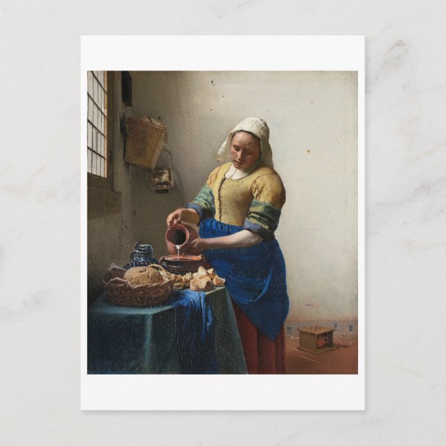 The Milkmaid by Johannes Vermeer Postcard (Front)