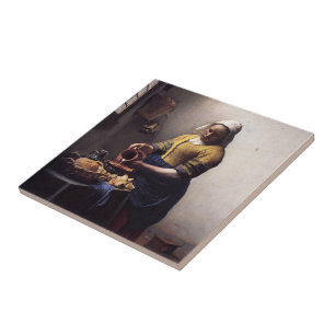 The Milkmaid by Johannes Vermeer Tile