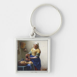 The Milkmaid, c.1658-60 (oil on canvas) Keychain