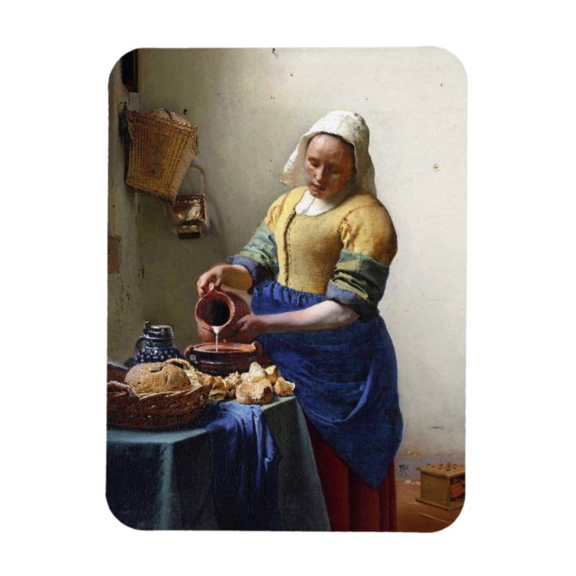 The Milkmaid, c.1658-60 (oil on canvas) Magnet (Vertical)