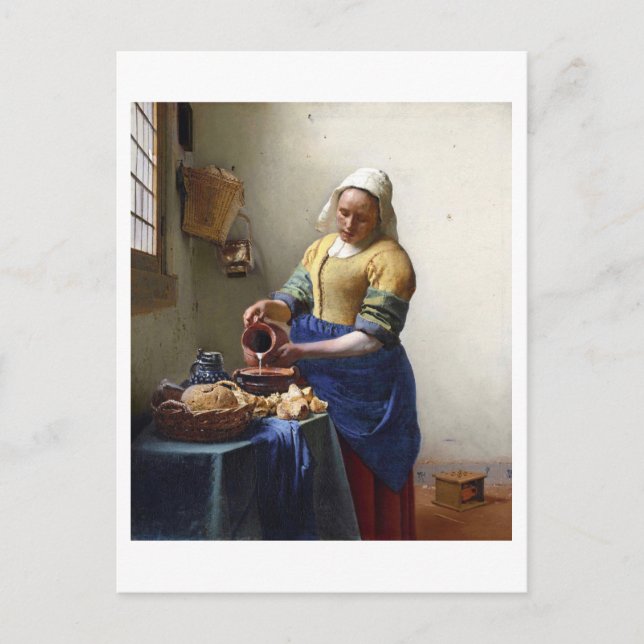 The Milkmaid, c.1658-60 (oil on canvas) Postcard (Front)