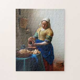 The Milkmaid, Johannes Vermeer, 1657-1658 Jigsaw Puzzle