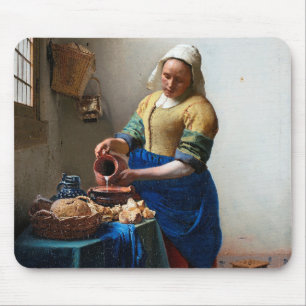The Milkmaid, Johannes Vermeer, 1657-1658 Mouse Pad