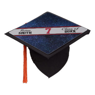 The Milky Way Custom Jersey Number Graduation Cap Topper