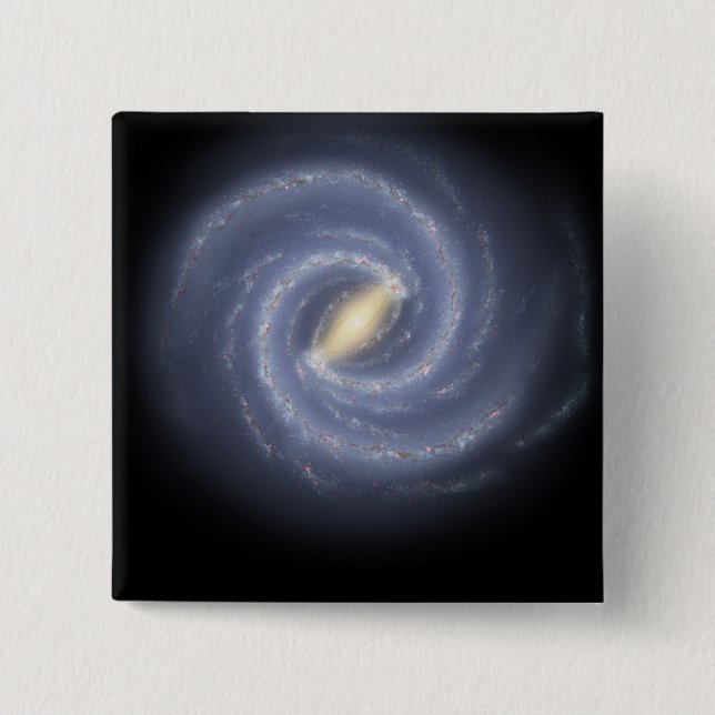 The Milky Way Galaxy 2 Inch Square Button (Front)