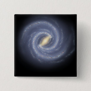 The Milky Way Galaxy 2 Inch Square Button