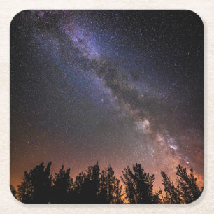 The Milky Way Rose Valley, California Square Paper Coaster