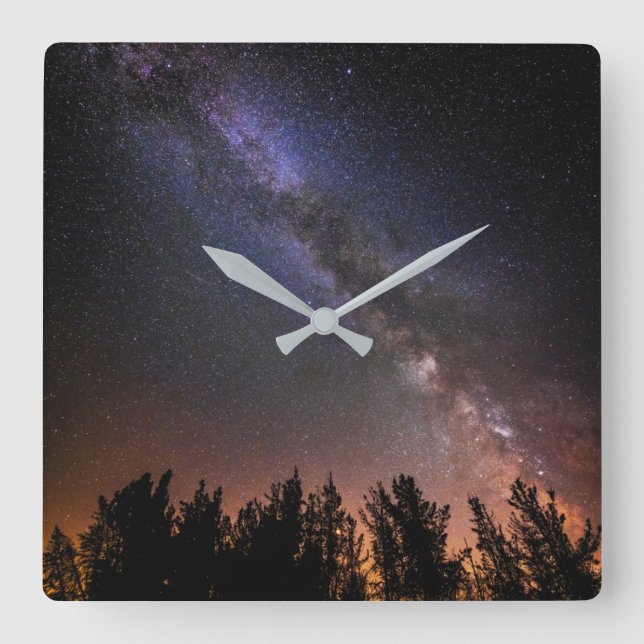 The Milky Way | Rose Valley, California Square Wall Clock (Front)