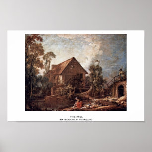 The Mill By Boucher François Poster
