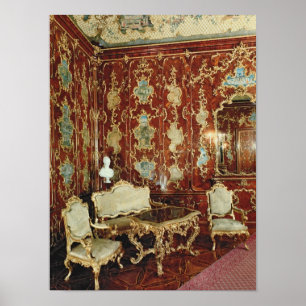 The Millionen Room panelled with fig wood inlaid Poster
