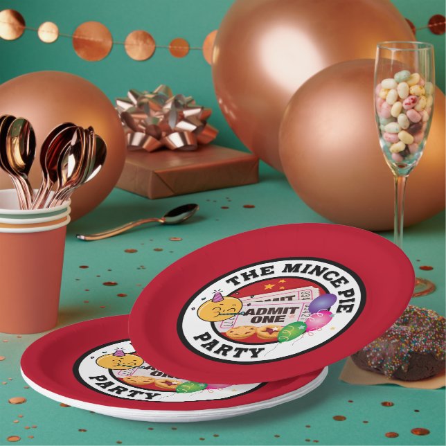 The Mince Pie Party Paper Plate (Multi)