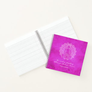 The Mind is Everything Shakyamuni Buddha Magenta Notebook