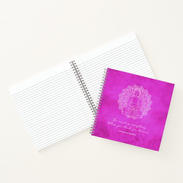 The Mind is Everything Shakyamuni Buddha Magenta Notebook (Inside)