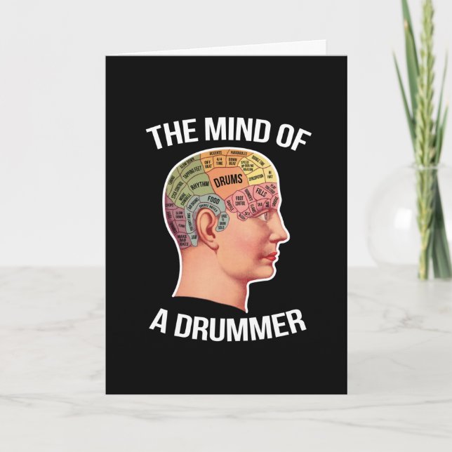 The Mind of A Drummer Brain Diagram All Occasions Card (Front)