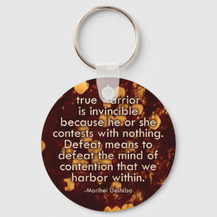 The Mind of Contention - Aikido Peace Quote Keychain
