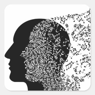 The Mind of Music Square Sticker