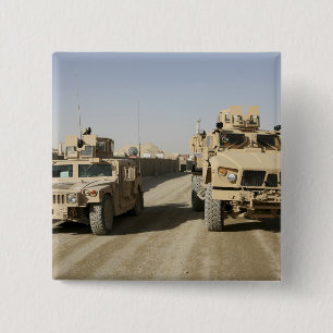 The Mine Resistant Ambush Protected 2 Inch Square Button