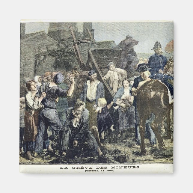 The Miner's Strike in Carmaux Magnet (Front)