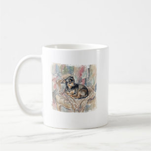 The Miniaturized Assassin: Watercolor Toy Terrier Coffee Mug