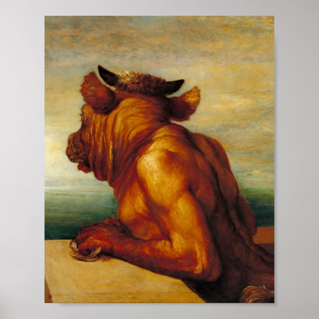 The Minotaur (by George Frederic Watts) Poster (Front)