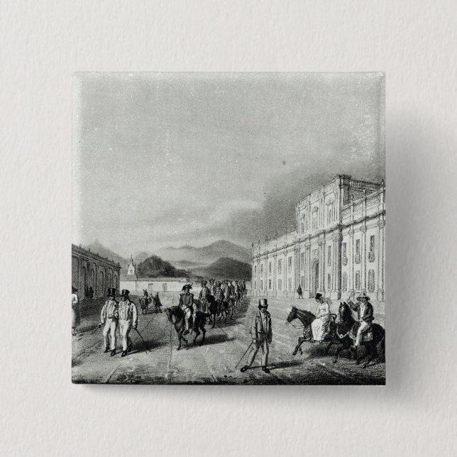 The Mint of Santiago 2 Inch Square Button (Front)