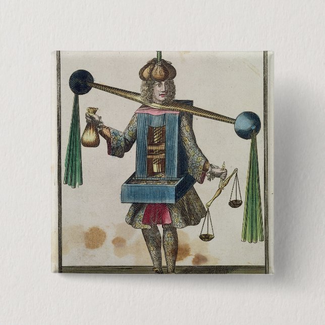 The Minter's Costume 2 Inch Square Button (Front)