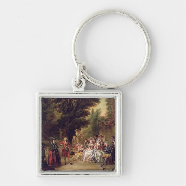 The Minuet under the Oak Tree, 1787 Keychain (Front)