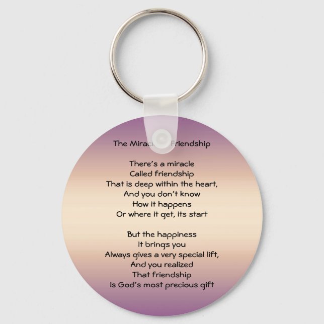 The Miracle of Friendship Keychain (Front)