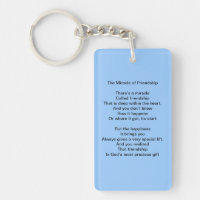 The Miracle of Friendship Poem Keychain