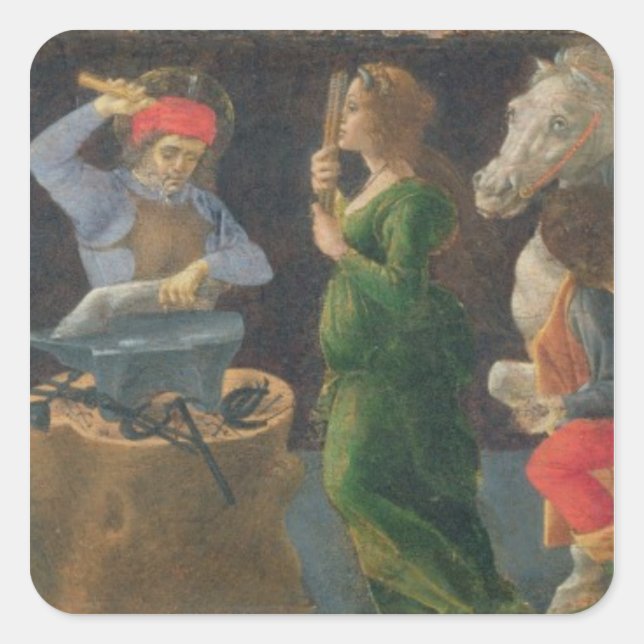 The Miracle of St. Eligius, predella panel from th Square Sticker (Front)