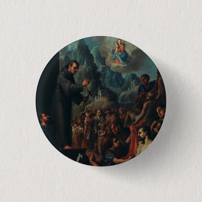 The Miracles of Saint Salvador of Horta 1 Inch Round Button (Front)