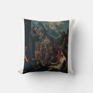 The Miracles of Saint Salvador of Horta Throw Pillow