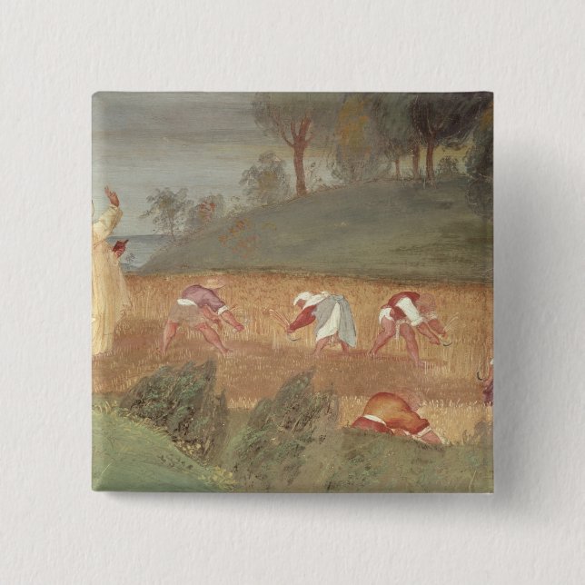 The Miracles of St. Clare of Assisi 2 Inch Square Button (Front)