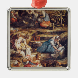 The Miraculous Fall of Manna Metal Ornament
