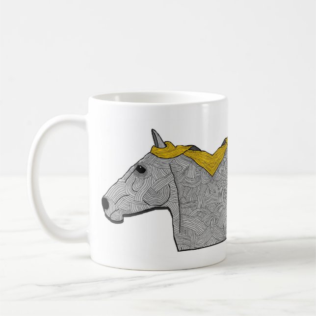 the mirror horse. coffee mug (Left)