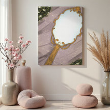 The Mirror I - A Golden Mirror on the Grass