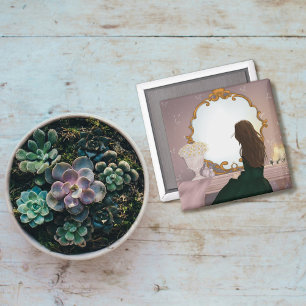 The Mirror II - Sitting in Piece Magnet