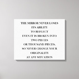 The mirror's timeless power to reflect, no matter canvas print