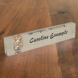 The mischievous cat nameplate